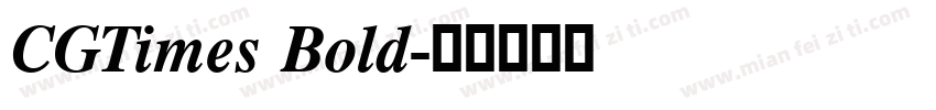 CGTimes Bold字体转换